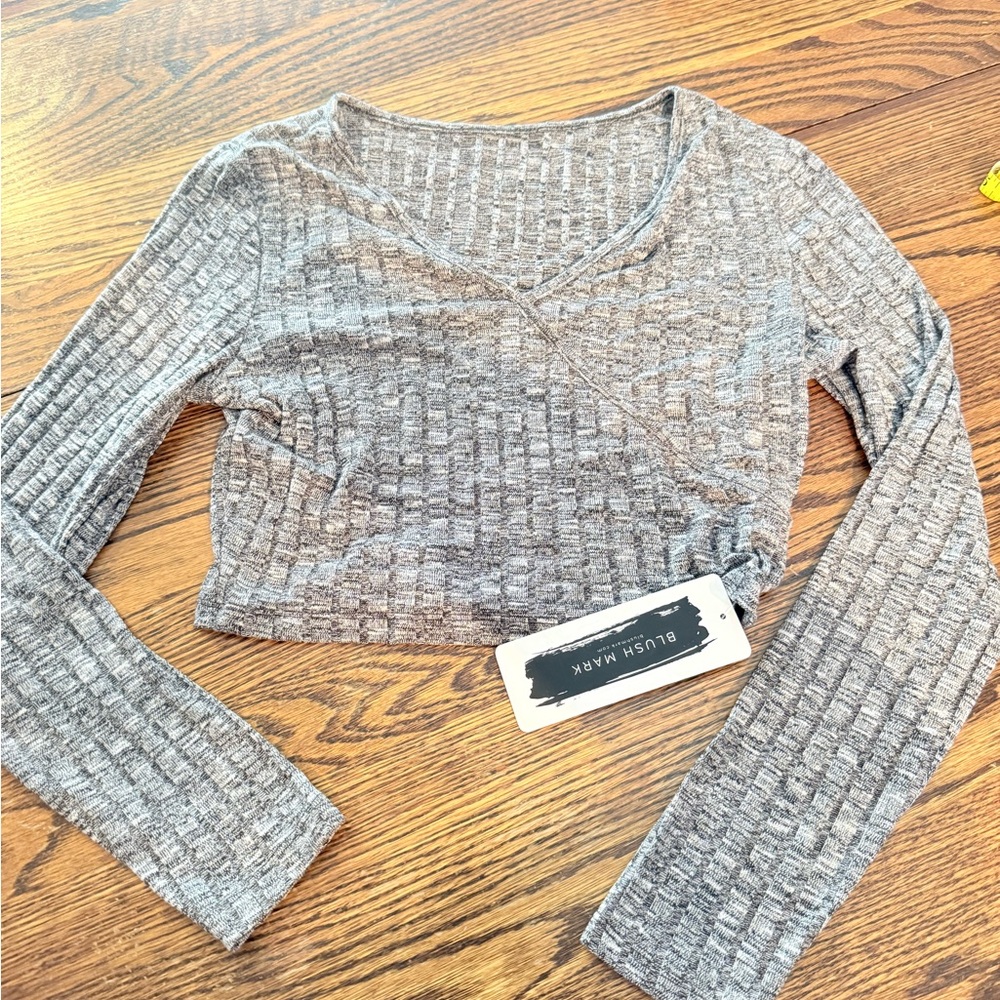 NWT Blushmark Cropped Ribbed Long Sleeve